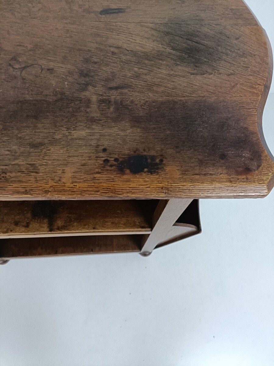 Antique Rare Art Deco Cabinet Desk Table Carved Wood Very Special Barn Farmhouse photo Furniture