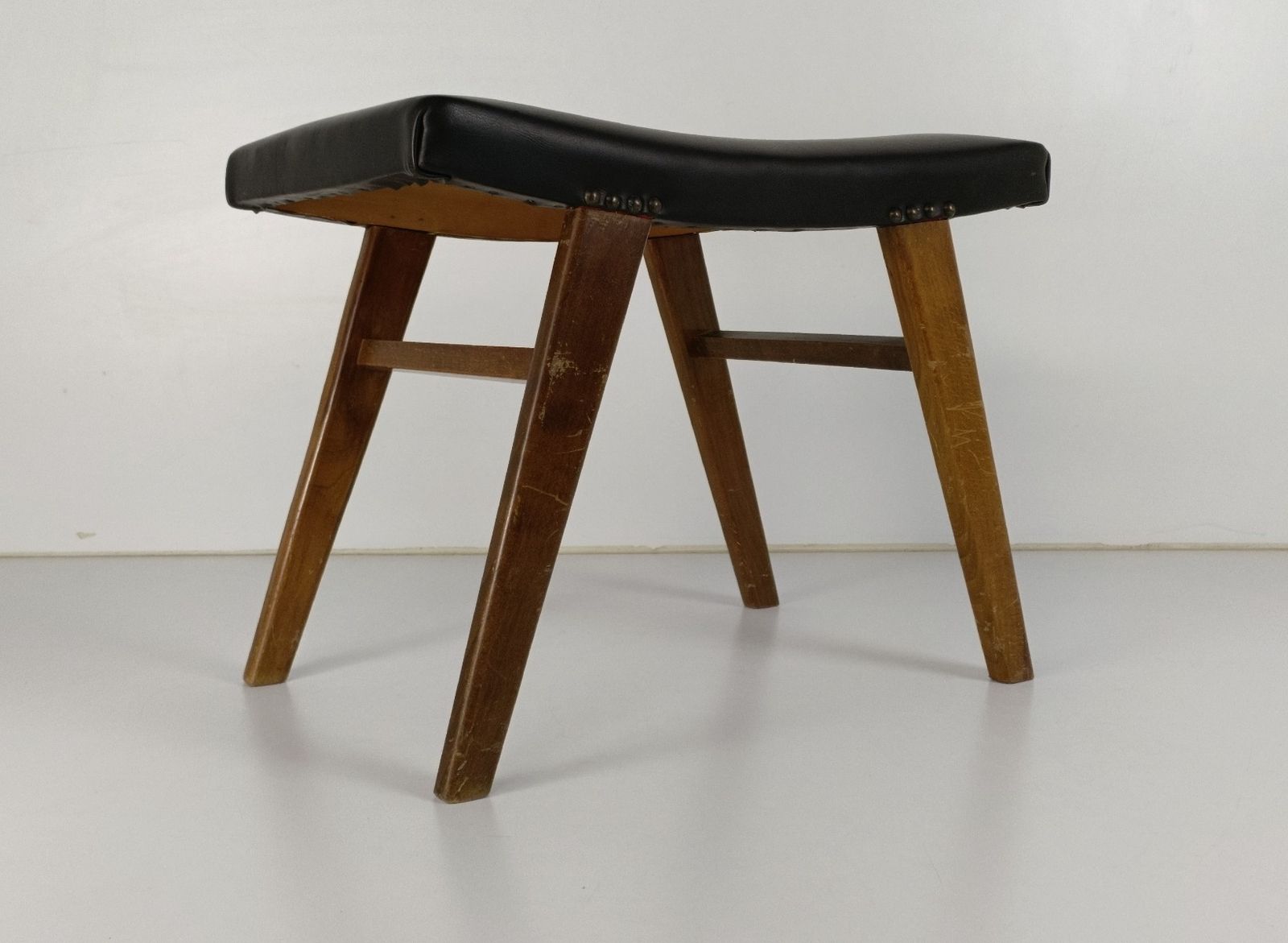 photo for sale Vintage Footstool Ottoman Foot Rest Bench Poof Mid Century Modern Retro Funky