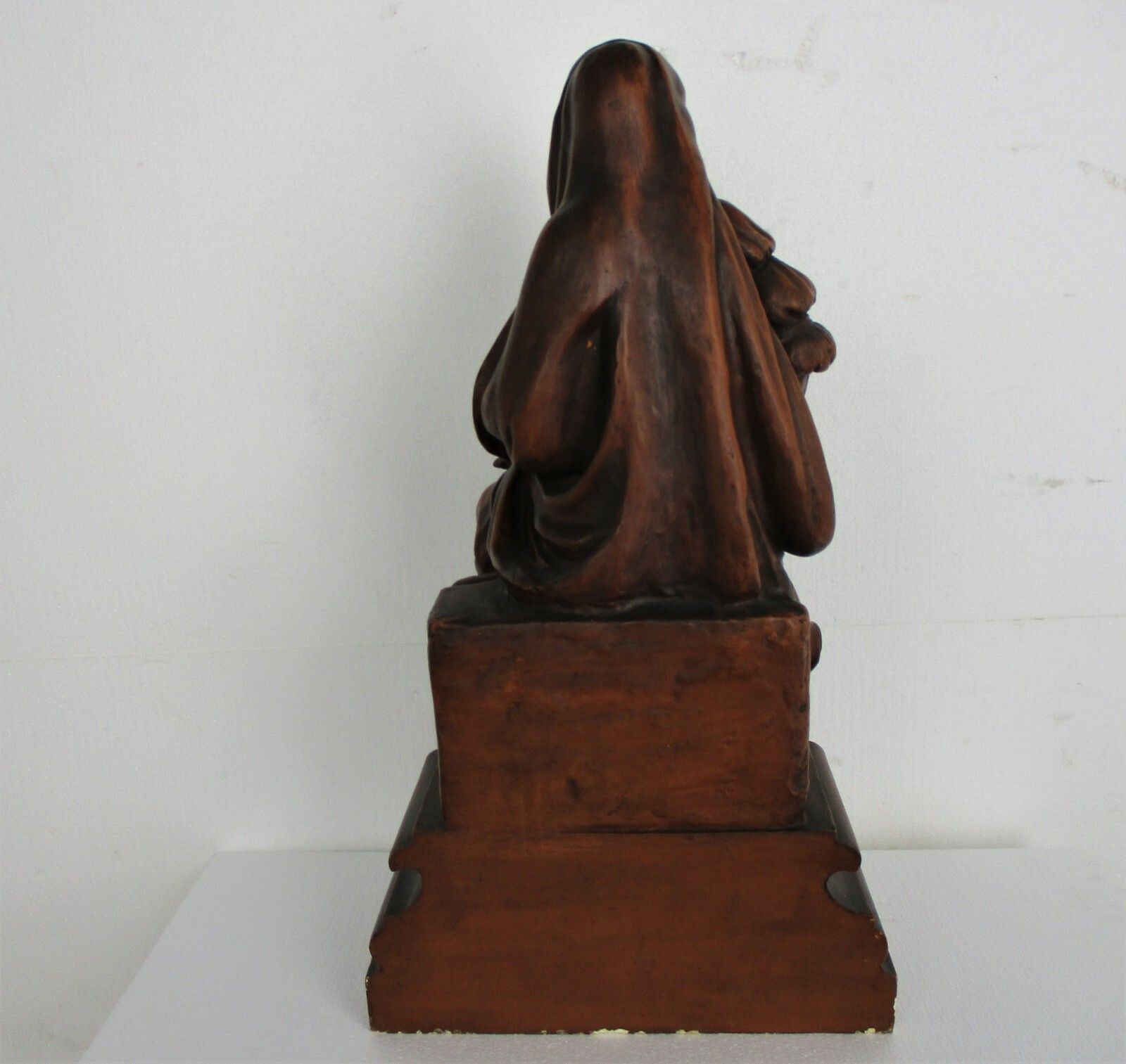 photo for sale Church Statue Sitting Our Lady Virgin Mary Infant  Sedes Sapientiae Plaster