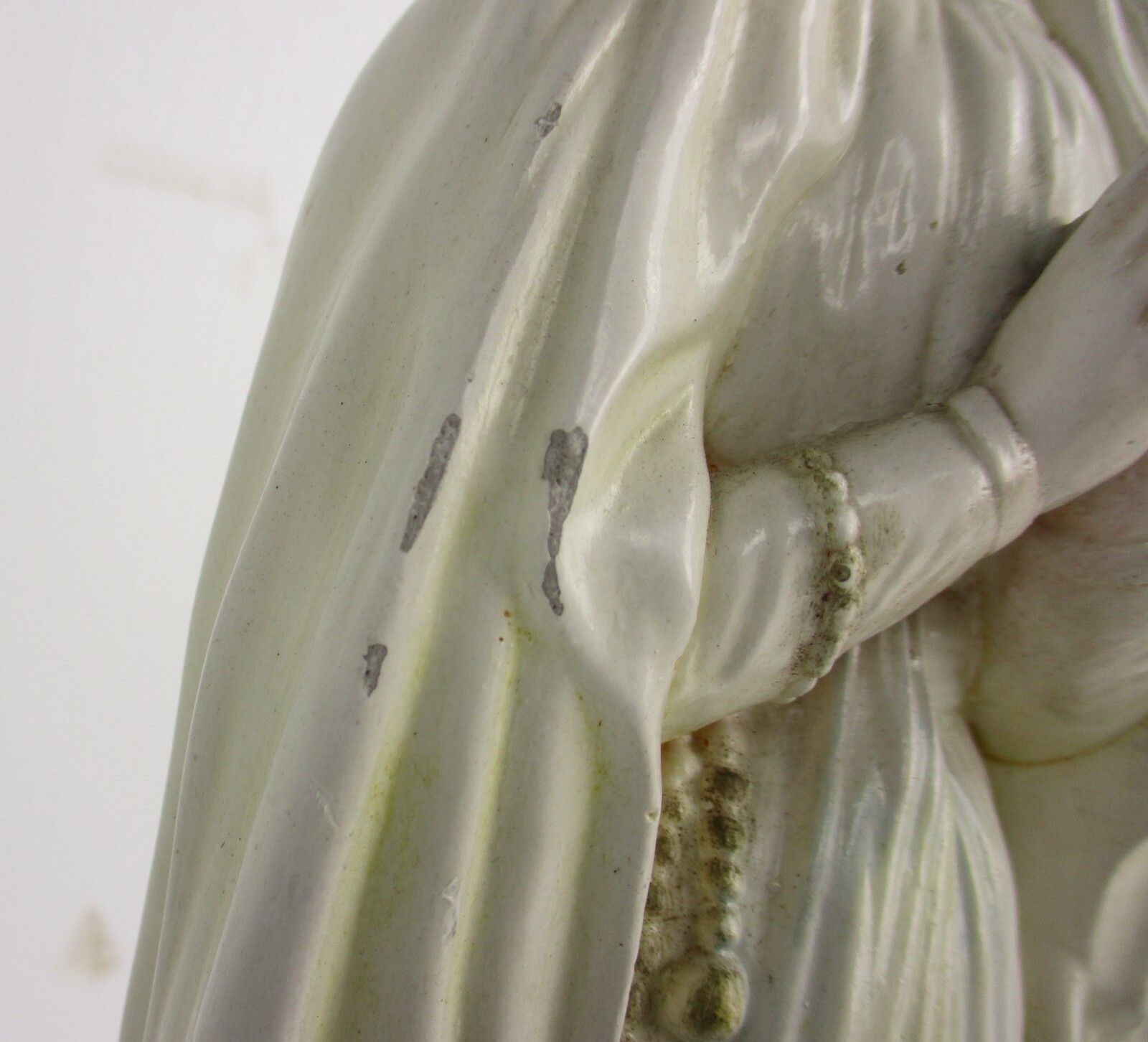 Chapel Statue Virgin Mary Madonna Our Lady Of Lourdes  Plaster France 18.89" photo Art