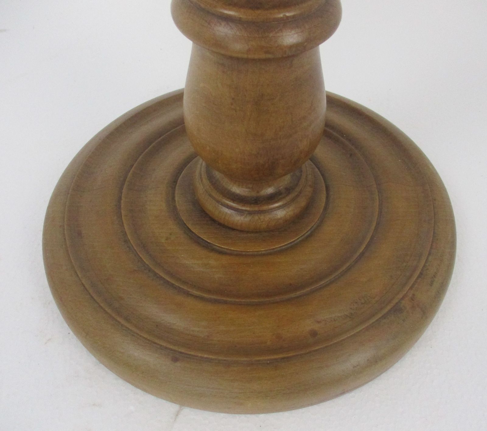 Large Hand Carved Wood Barley Twist Side Display Wine Table Pedestal Plant Stand photo for sale