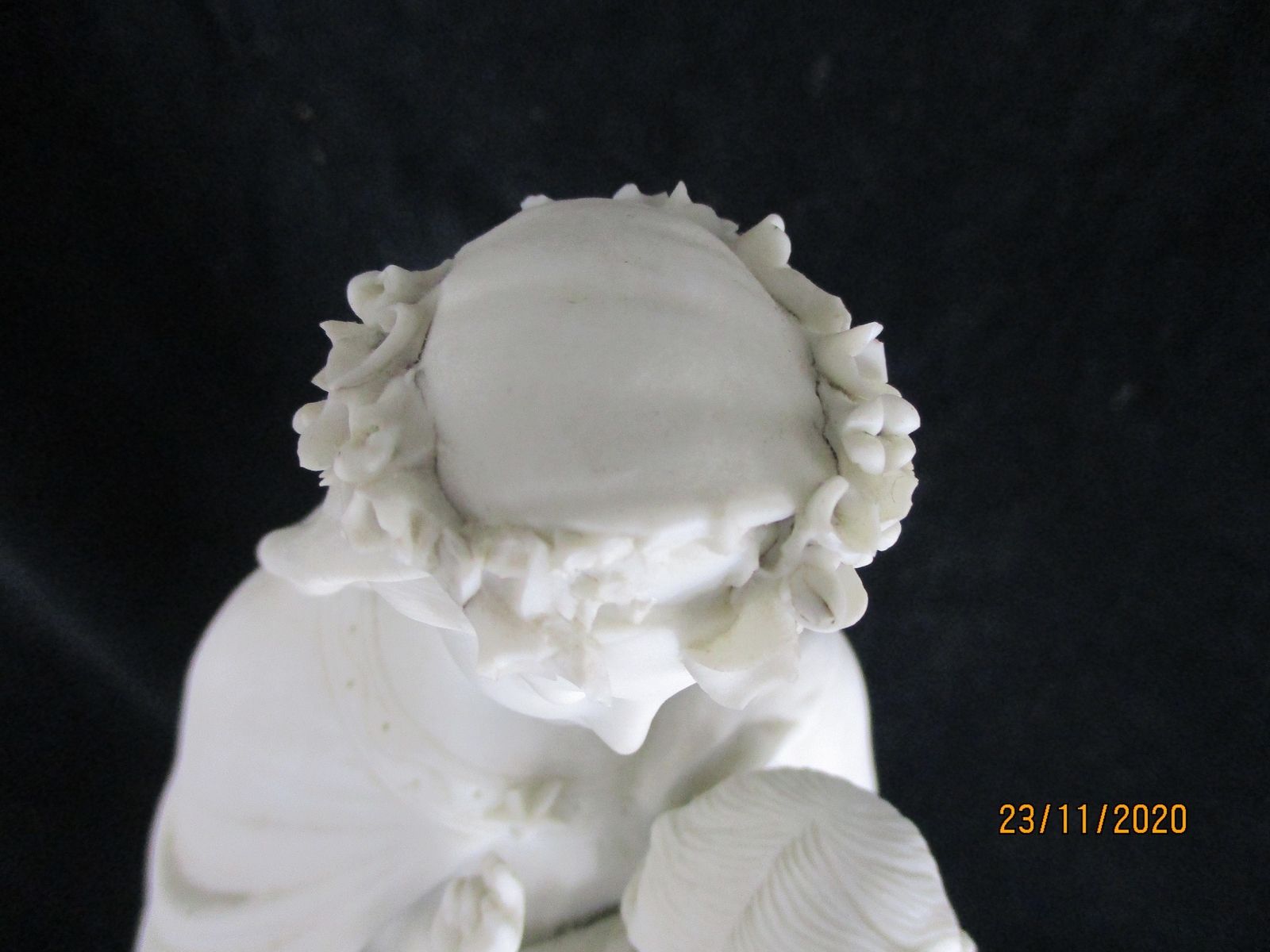 Large French Antique 1900 Bisque Statue Virgin Mary Our Lady Infant Jesus Exquis photo for sale