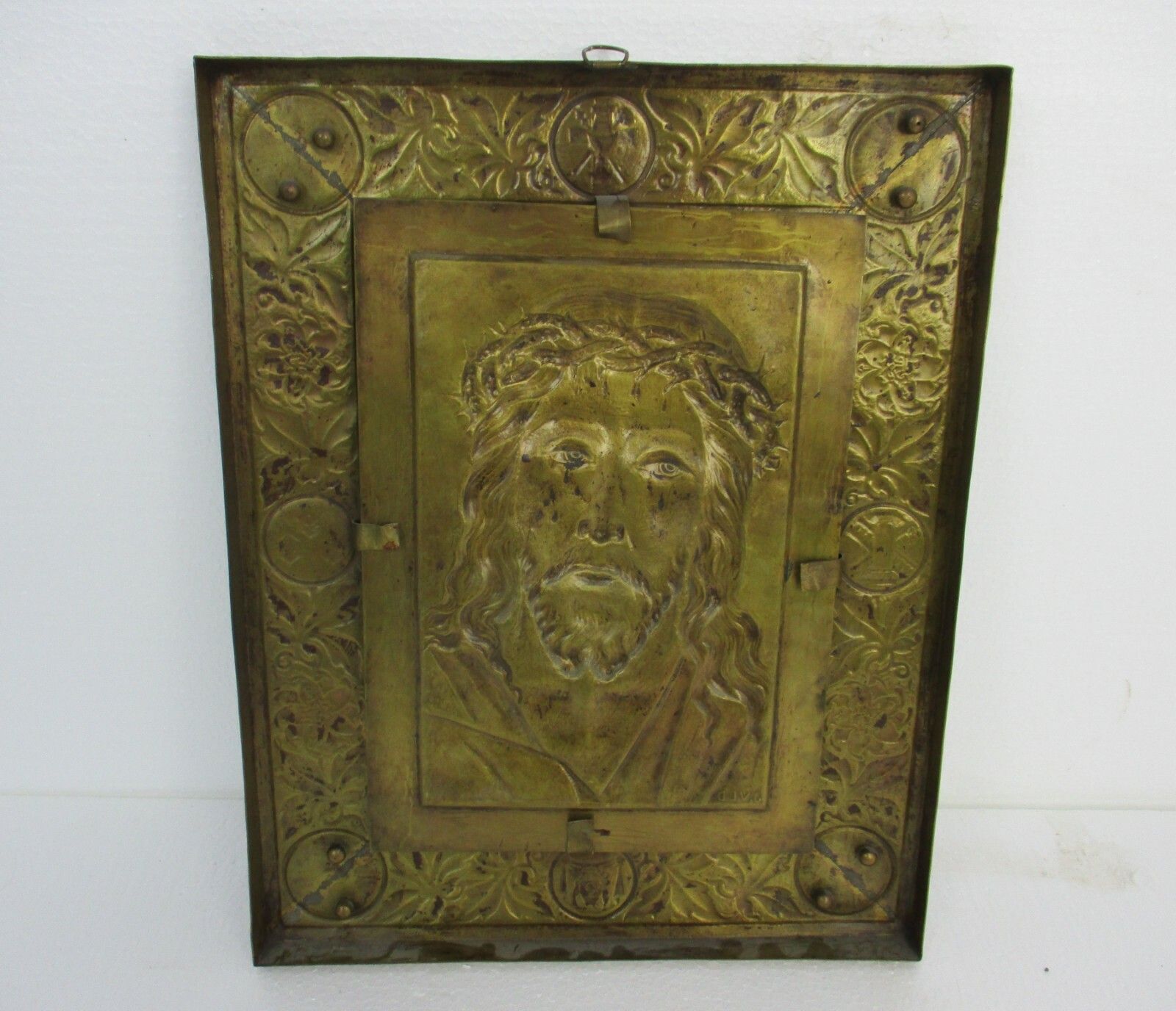 photo for sale Jesus Christ Wall Hanging Tableaux Plaque With Evangelists Symbolism Verlinden