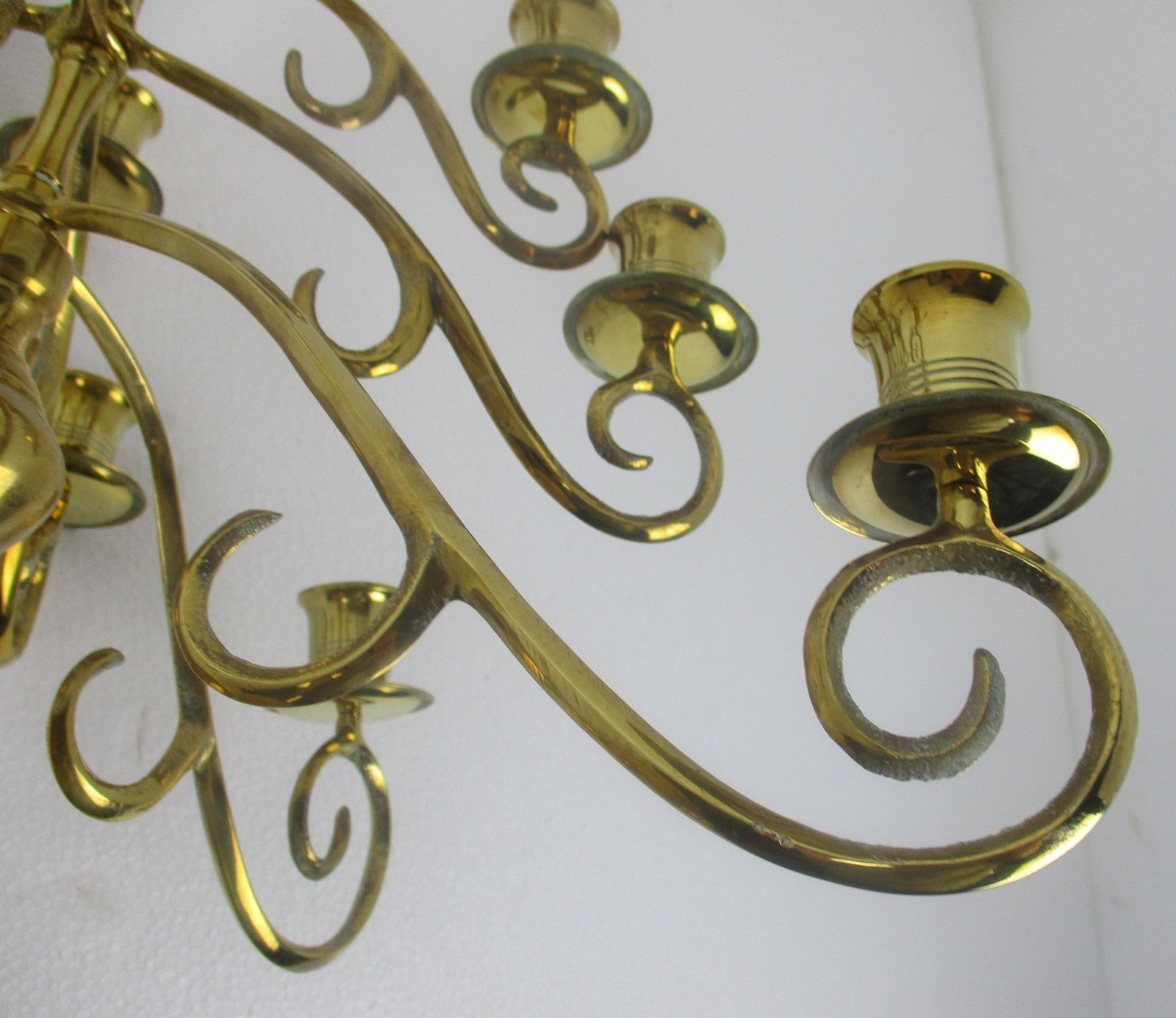 Candle Holder Candle Stick Candelabra 4 Tier 17 Candles!! Gorgeous Rare Brass photo 263.0