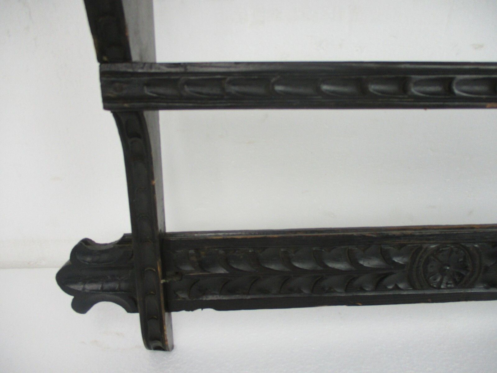 Xl Farm Barn Hand Carved Wood Ornate Coat Hat Rack Shelf Country Farmhouse photo Furniture
