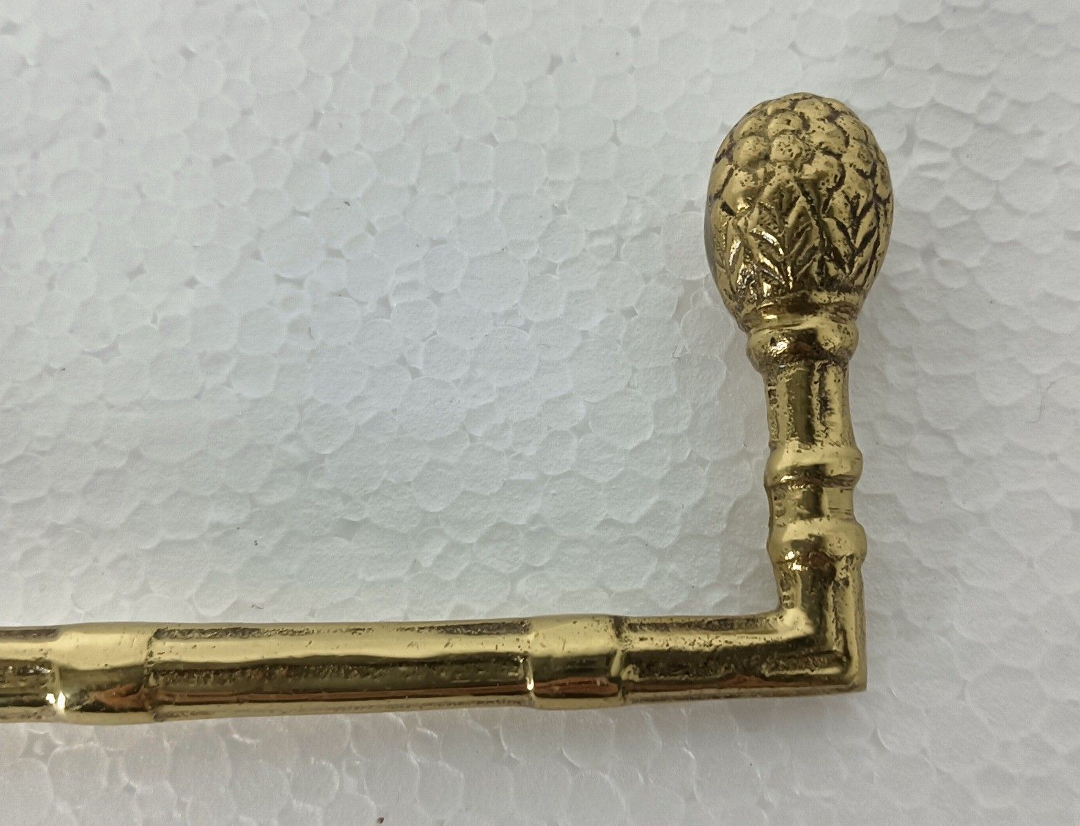 Set Of 7 Brass Modernist Ornate Curtain Rail Holders Tiebacks Vintage photo 81.0