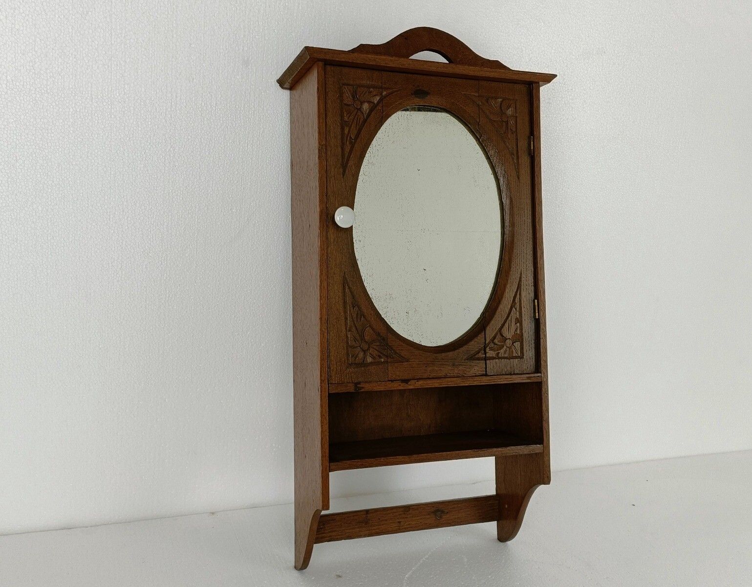 Art Deco Kitchen Apothecary Medicine Bathroom Cabinet Oval Mirror photo furniture