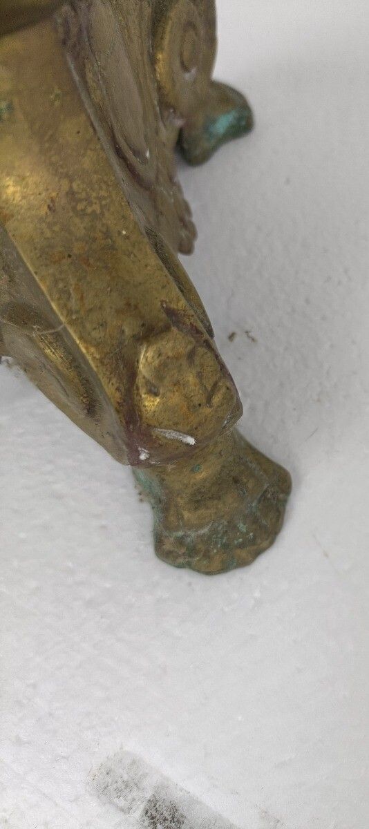 Antique Candle Holder Candle Stick Church  Chapel Altar Monastery Brass Gothic L photo vinterior