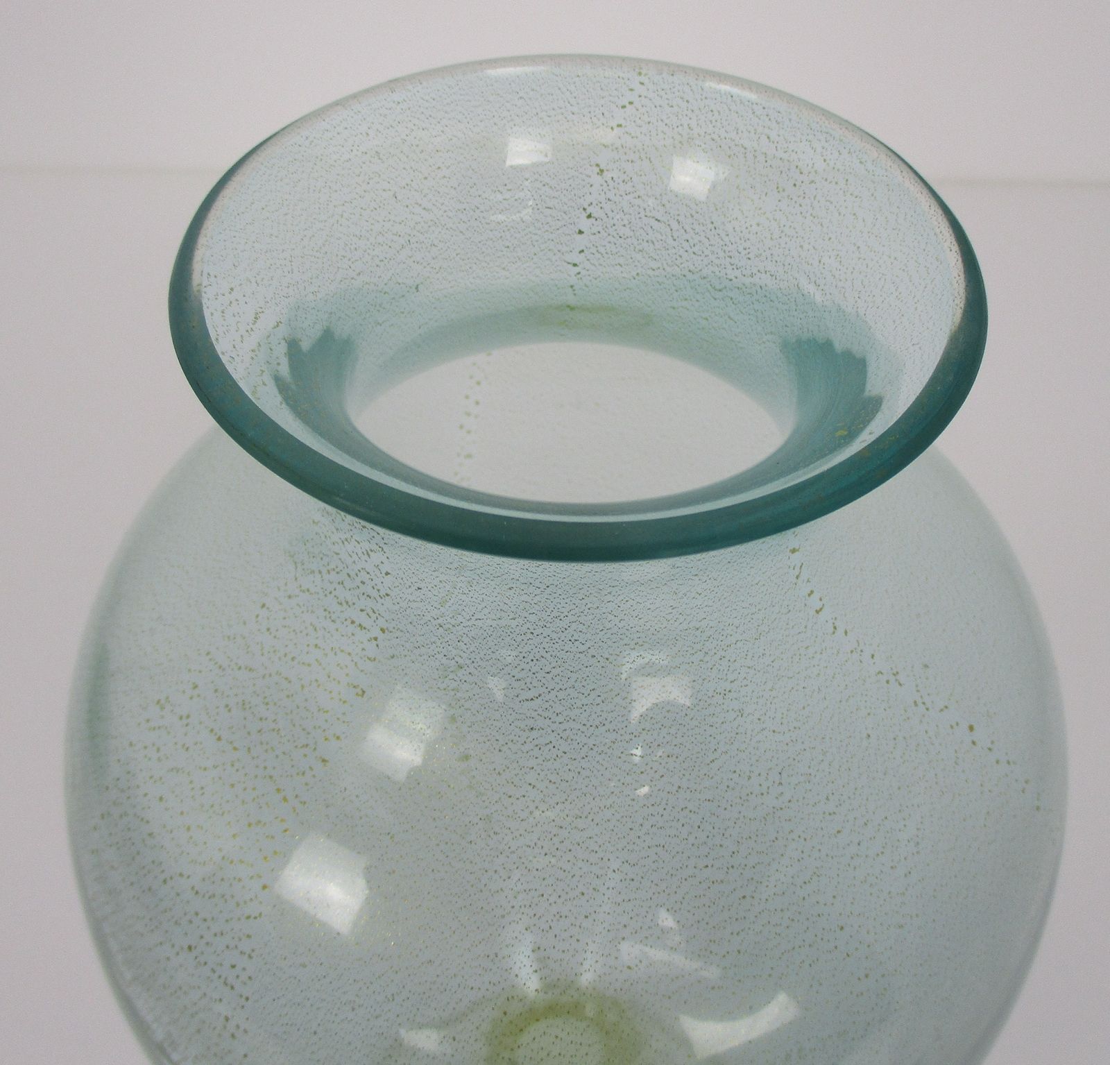Linea Padovan Marked Vintage Venice  Art Glass Italian Murano Vase Blue Gold photo 283.0