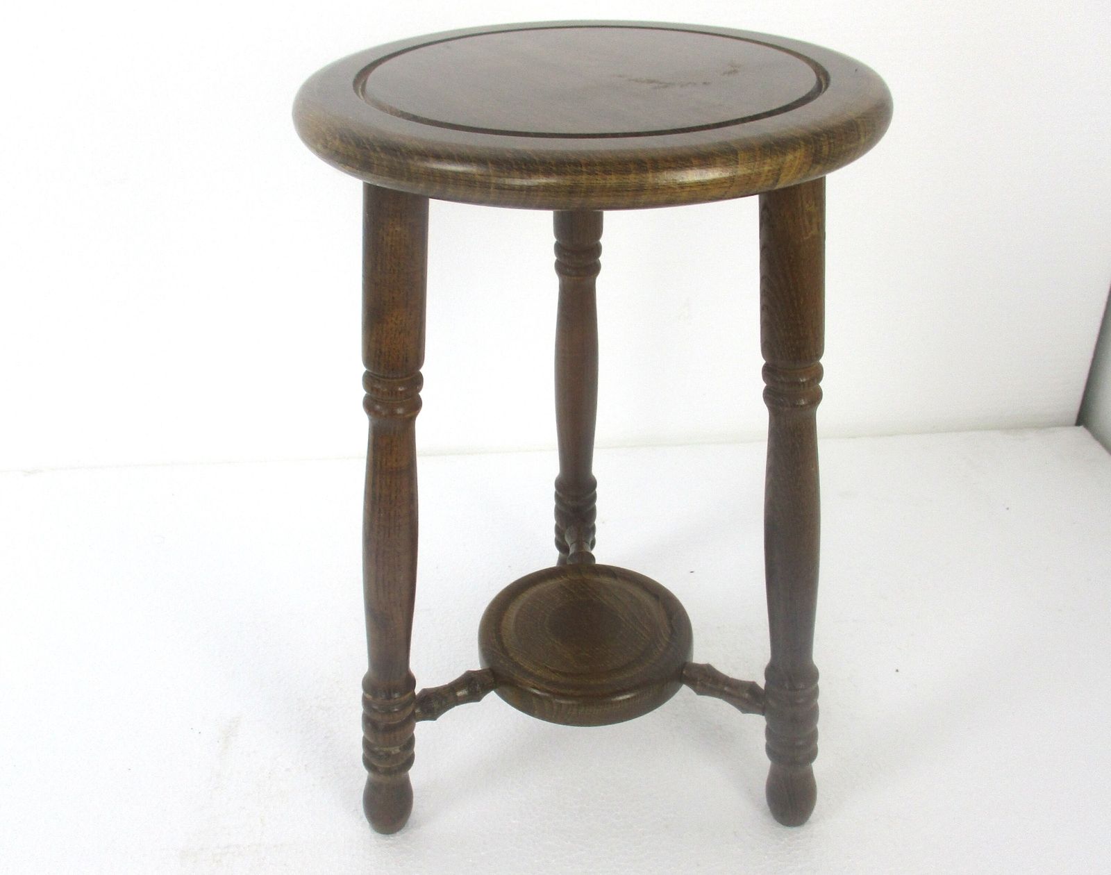 Vintage Wooden Side Wine Table Pedestal Plant Stand Milking Stool Two Tier Beaut photo furniture