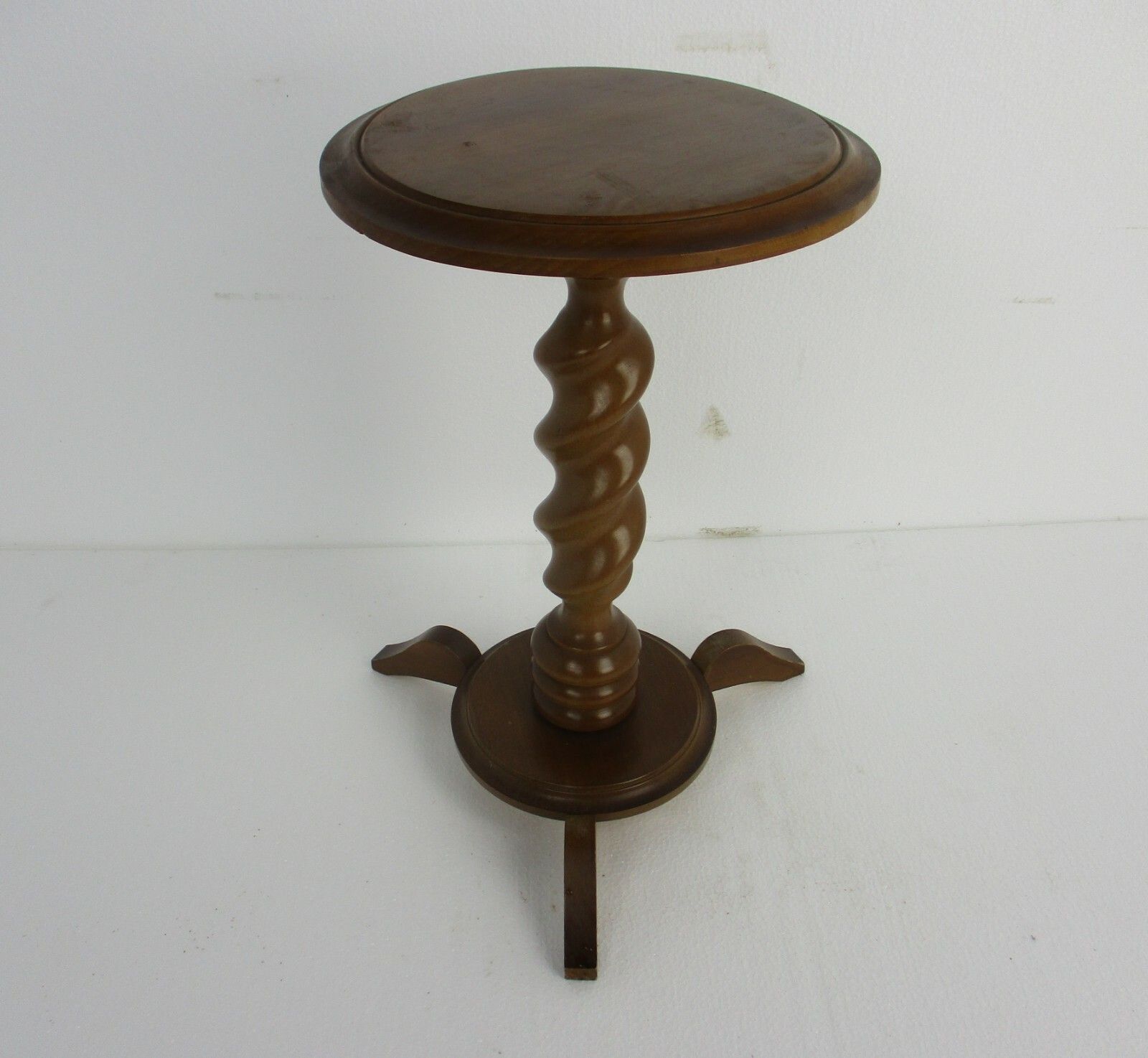 Small Barley Twist Tripod Side Display Table Pedestal Plant Bonsai Stand Barn photo for sale