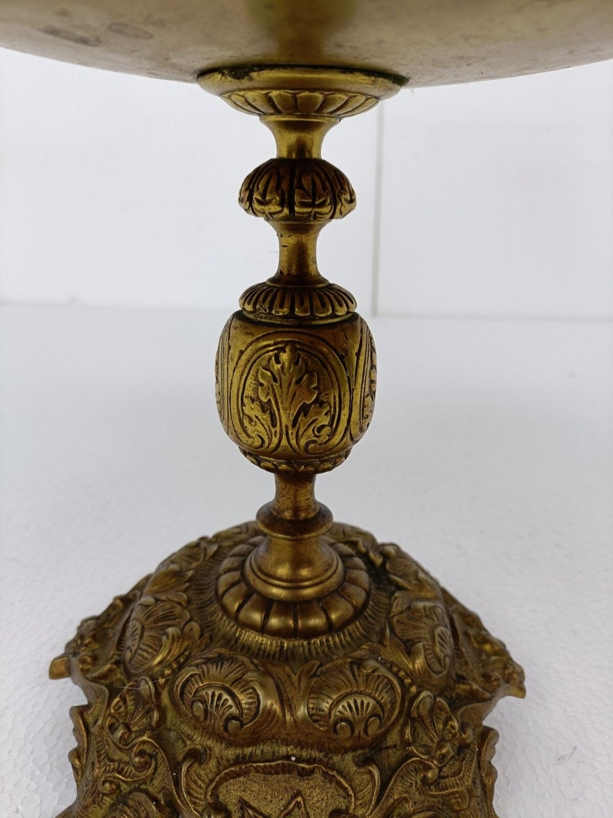 photo for sale Large Epergne Trumpet Double Vase  Center Table Piece Crystal Ornat Bronze Wow
