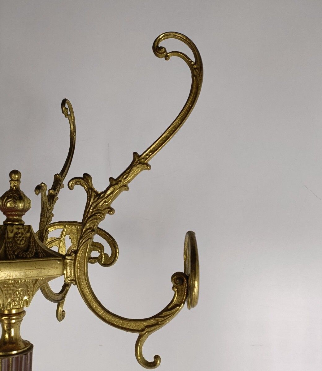 Standing Hall Tree Coat Hallway Rack Brass Eyecatcher Mermaids Base Hollywood Re photo buy