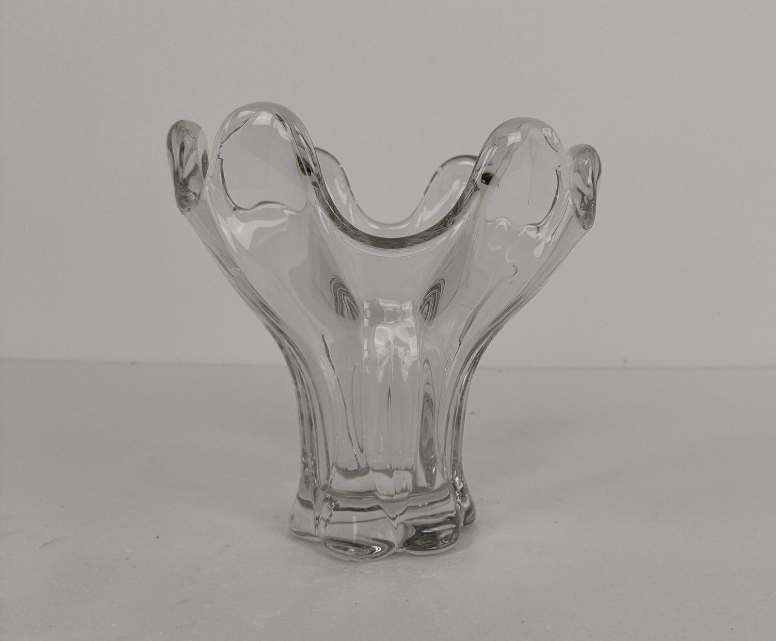 Luxval Val St Lambert Belgium Bowl Dish Centerpiece  Clear Crystal Marked photo furniture