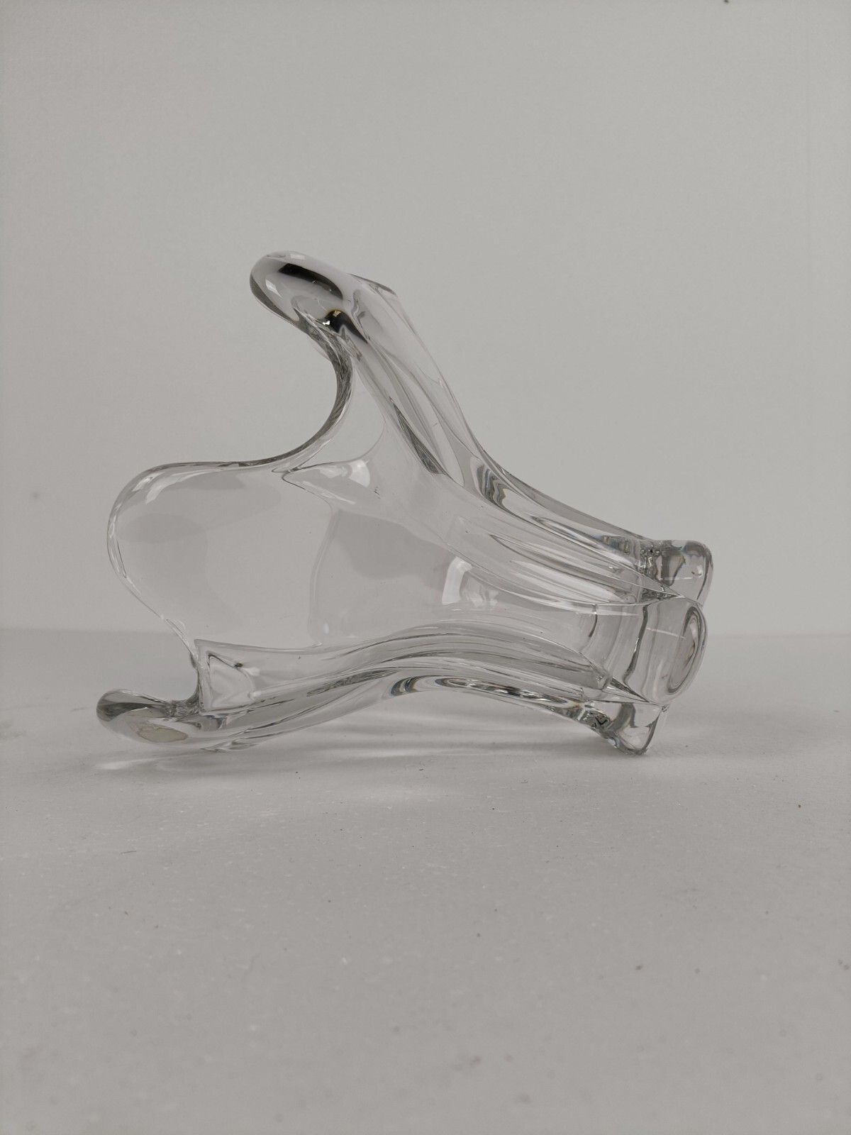Luxval Val St Lambert Belgium Bowl Dish Centerpiece  Clear Crystal Marked photo Home Decor