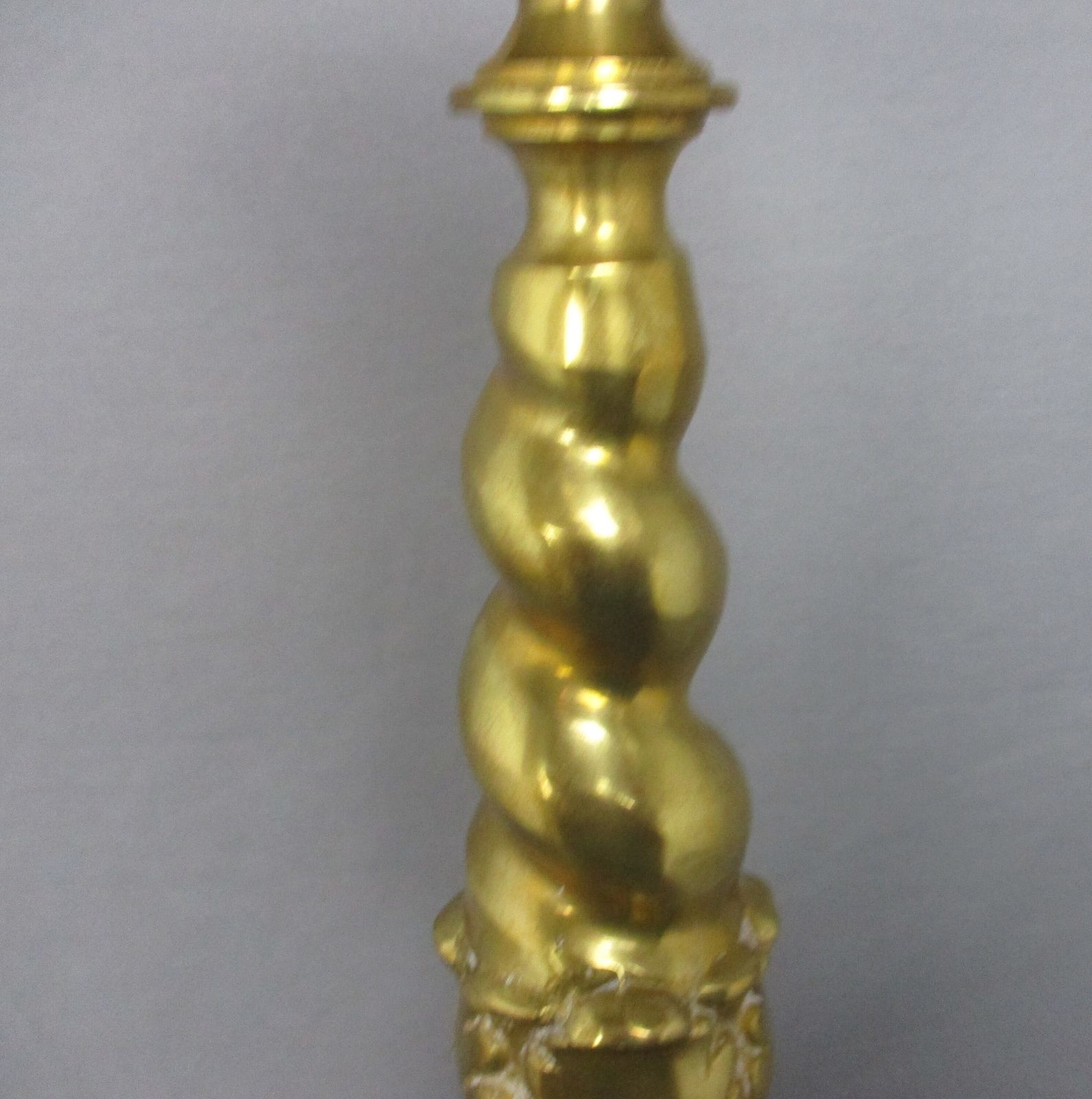 Gothic Large Candle Stick Candle Holder Brass Angel Faces Twisted Stem Gorgeous photo Home Decor