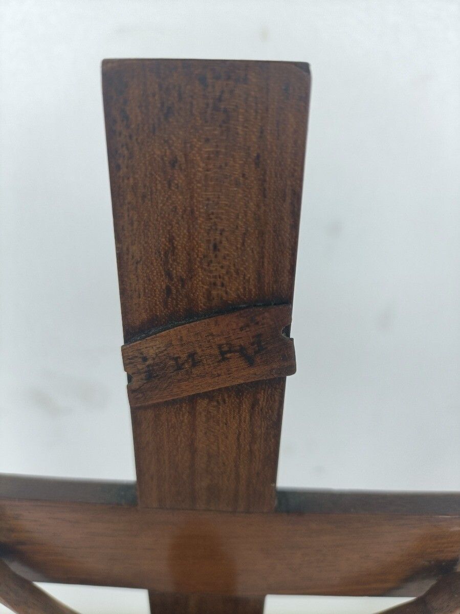 Standing Crucifix Cross Hand Carved Wood  Art Piece Corpus French Magnificent photo for sale