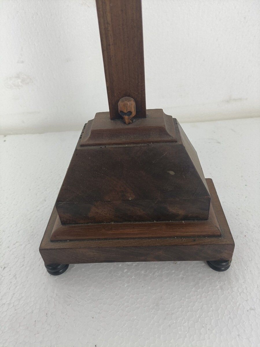 Standing Crucifix Cross Hand Carved Wood  Art Piece Corpus French Magnificent photo 404.0