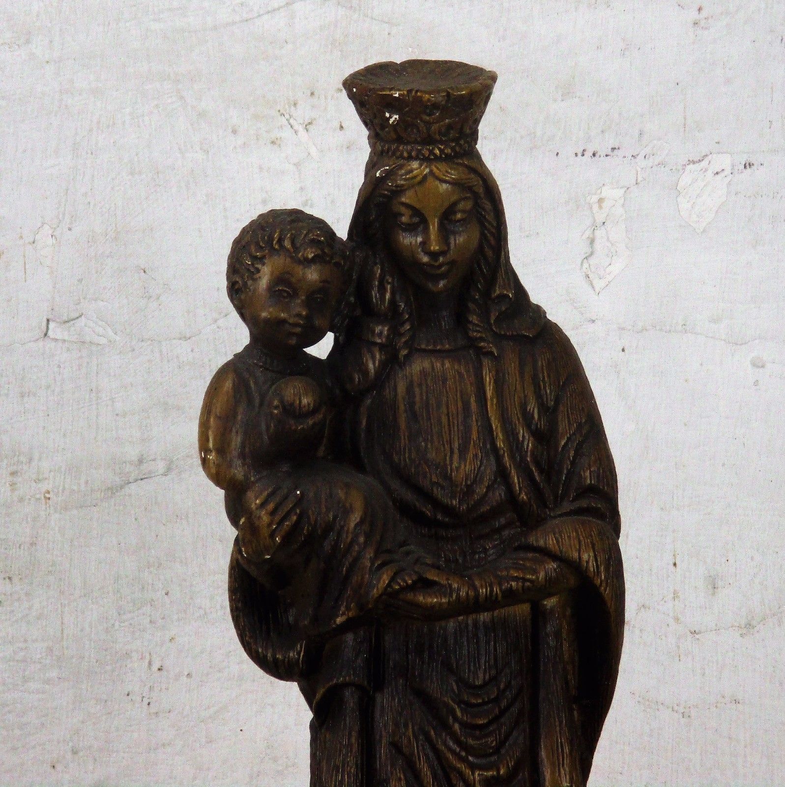 Brown Statue Virgin Mary Notre Dame De Flandres Our Lady Of Flanders Plaster photo furniture