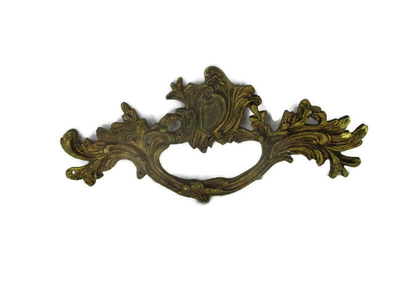Large Antique  Brass Door Knob Handle Architectural Reclaimed Salvaged Trim