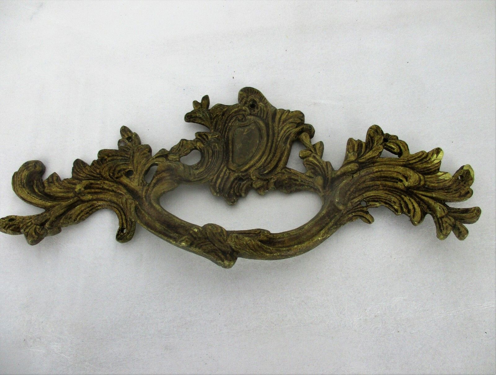 Large Antique  Brass Door Knob Handle Architectural Reclaimed Salvaged Trim photo furniture