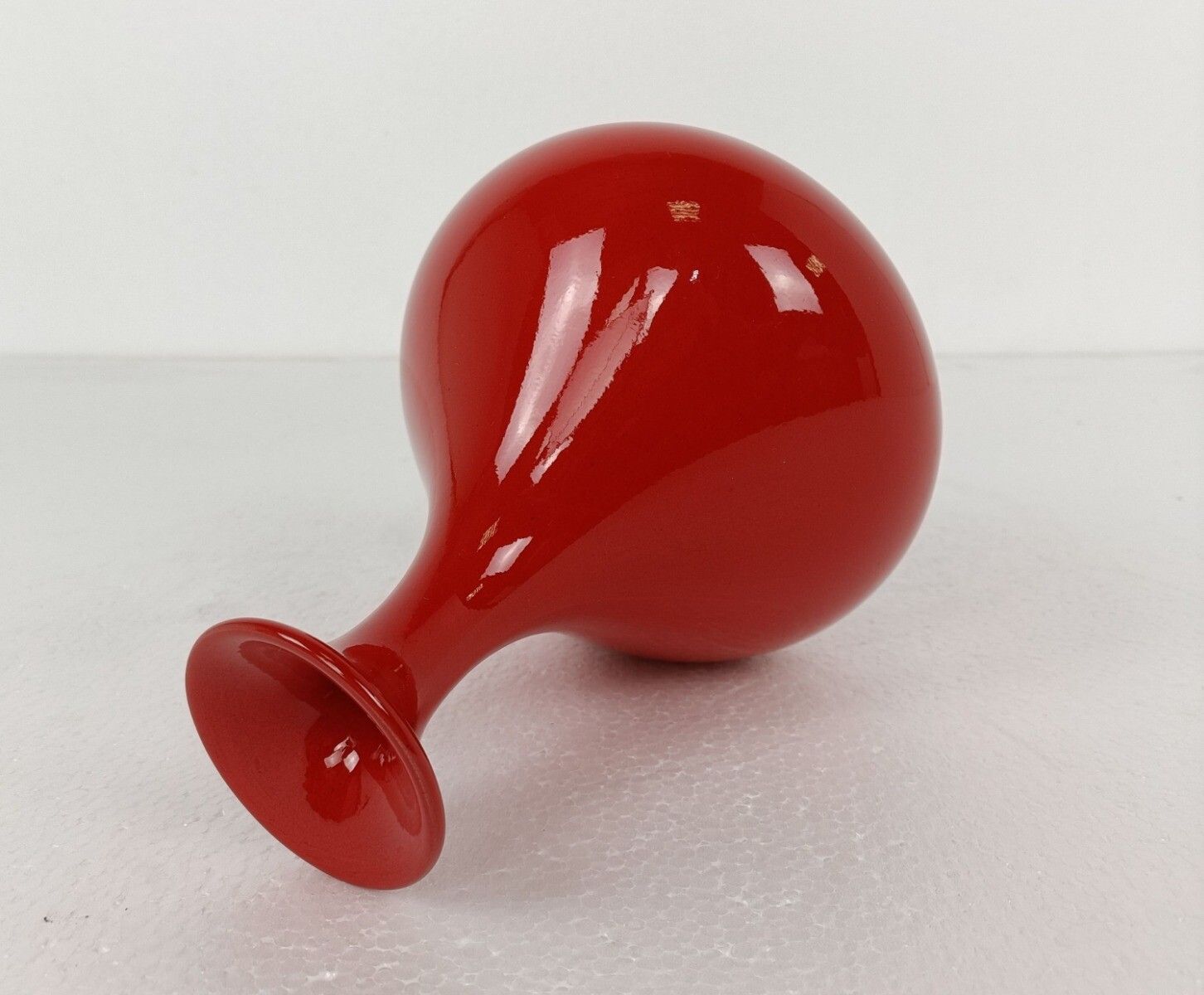 Pino Spagnolo Design Post Modern Vase  Sicart Italy Space Age Modernist Red 70s photo Home Decor