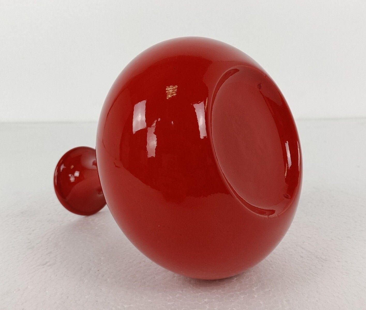 Pino Spagnolo Design Post Modern Vase  Sicart Italy Space Age Modernist Red 70s photo 404.0