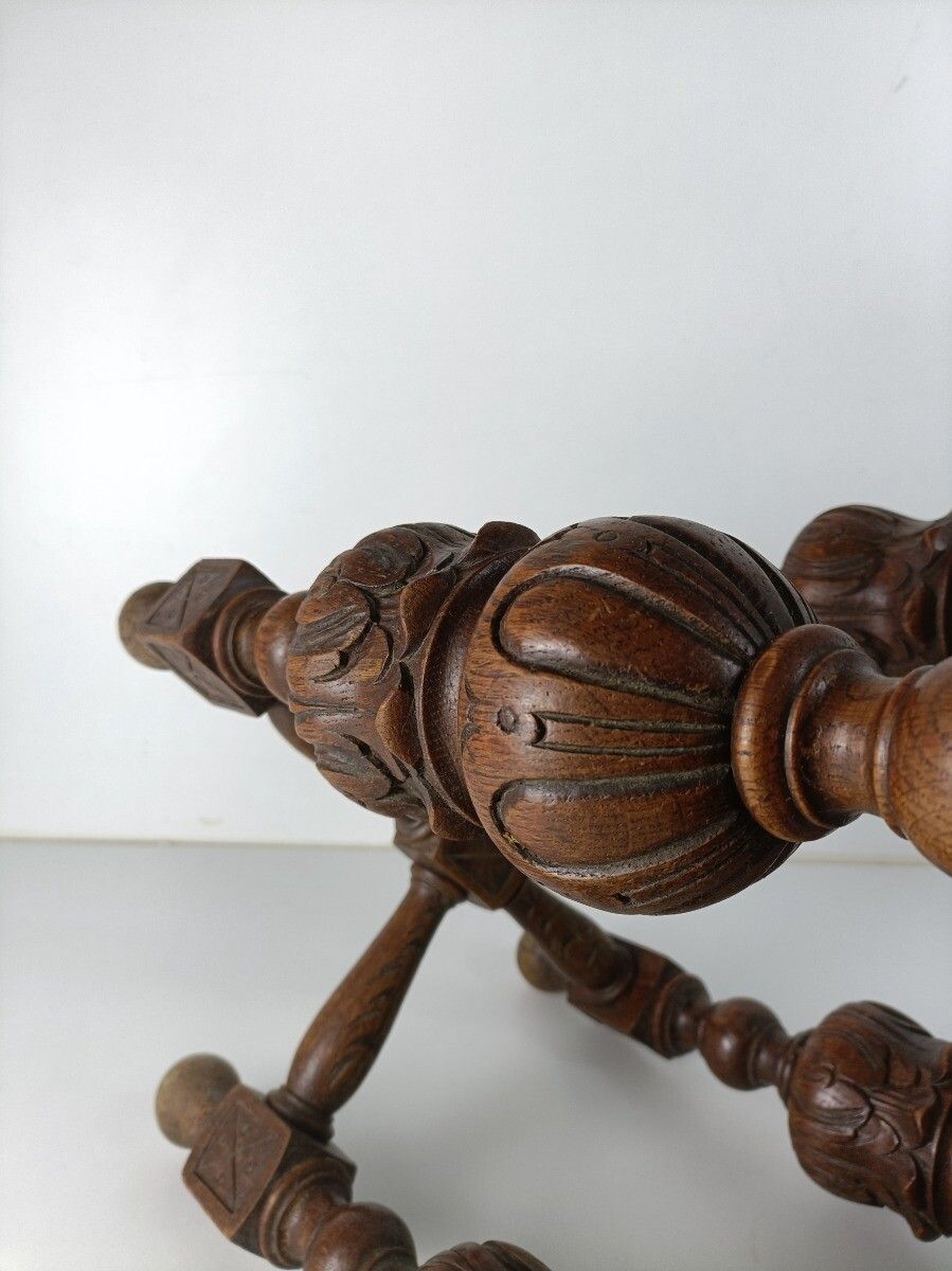 Furniture Exquisite Side Table Antique 19th Century Octagonal Hand Carved Ornate Wood photo