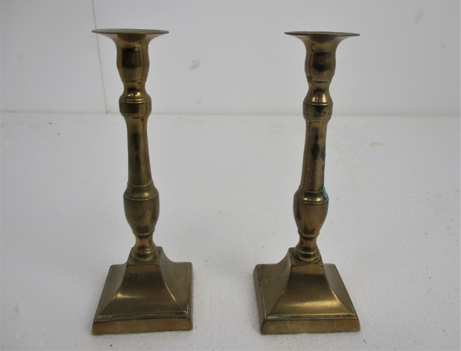 Antique Couple Pair  Brass Candle Holders Candle Sticks Bauhaus Art Deco Lovely photo furniture