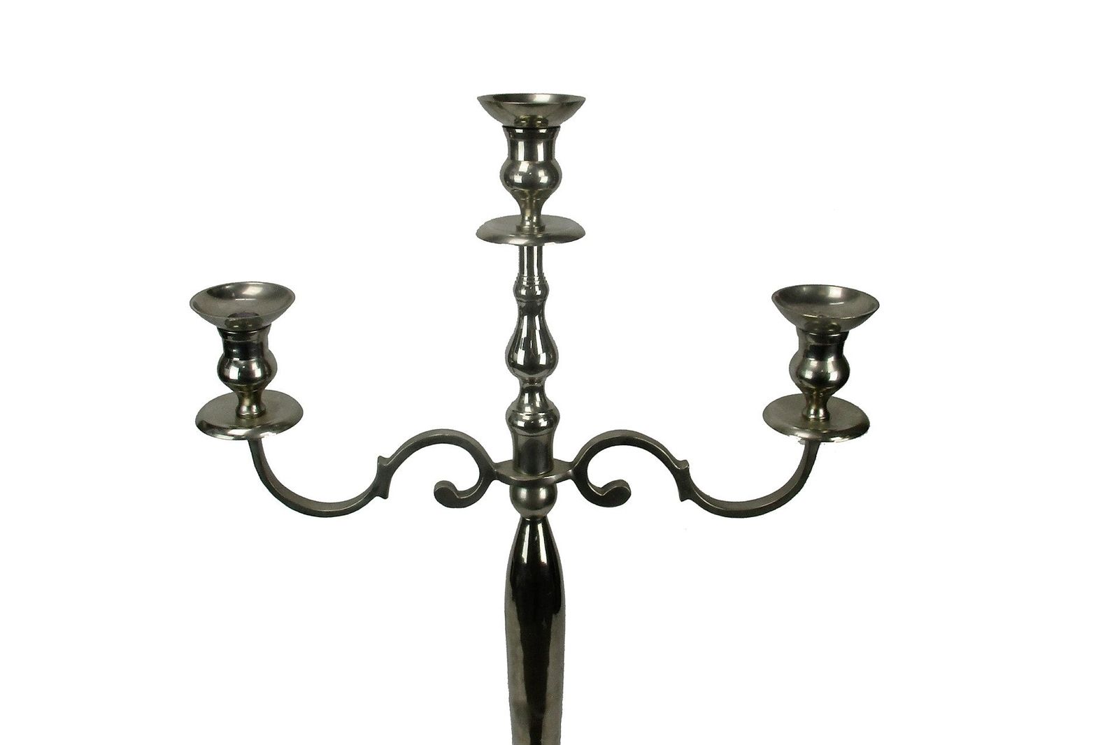 Xl Candle Holder Candlestick Candelabra 3 Arm Church Altar Monastery Silver Plat photo furniture