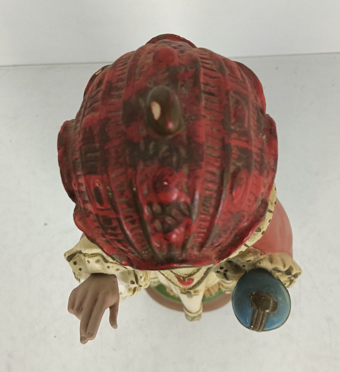 photo furniture Xl Statue Infant Of Prague Infant Jesus Santo Nino Plaster Hand Painted  Antique