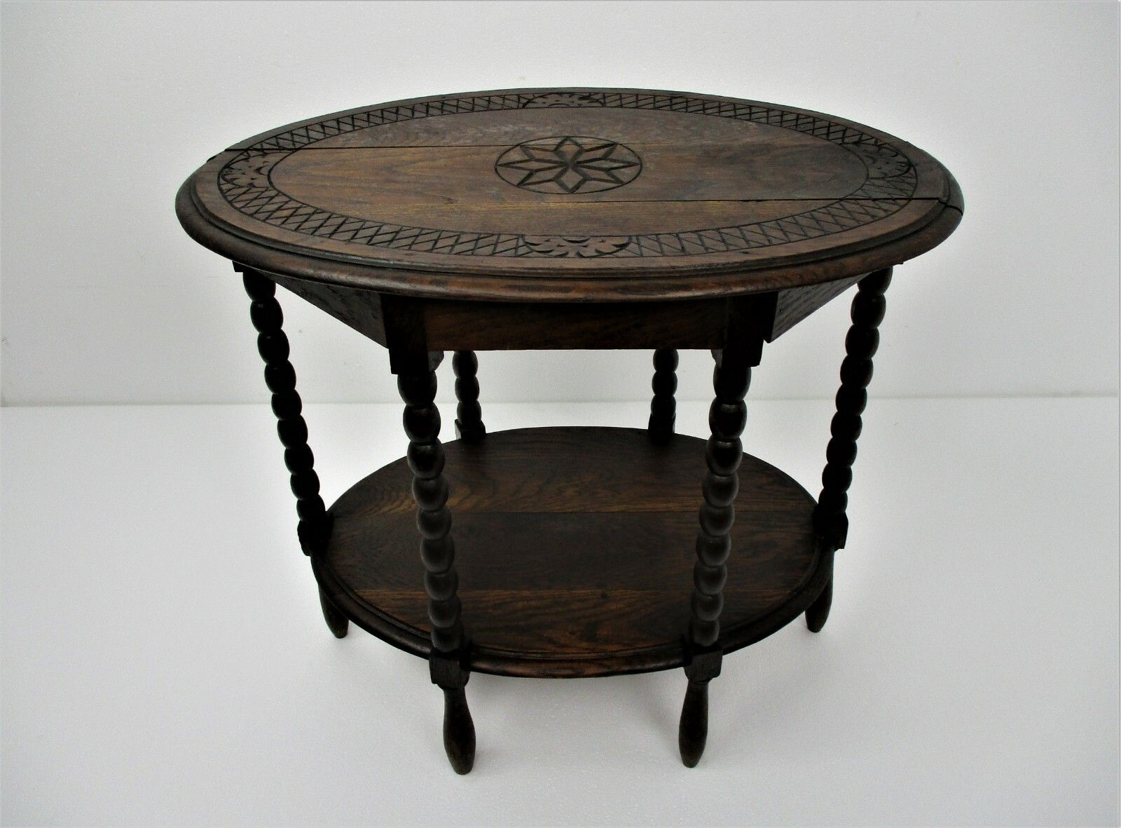 Ornate Hand Carved Wooden Table 6 Legs Bobbin Legs Coffee Side Table Wow photo furniture