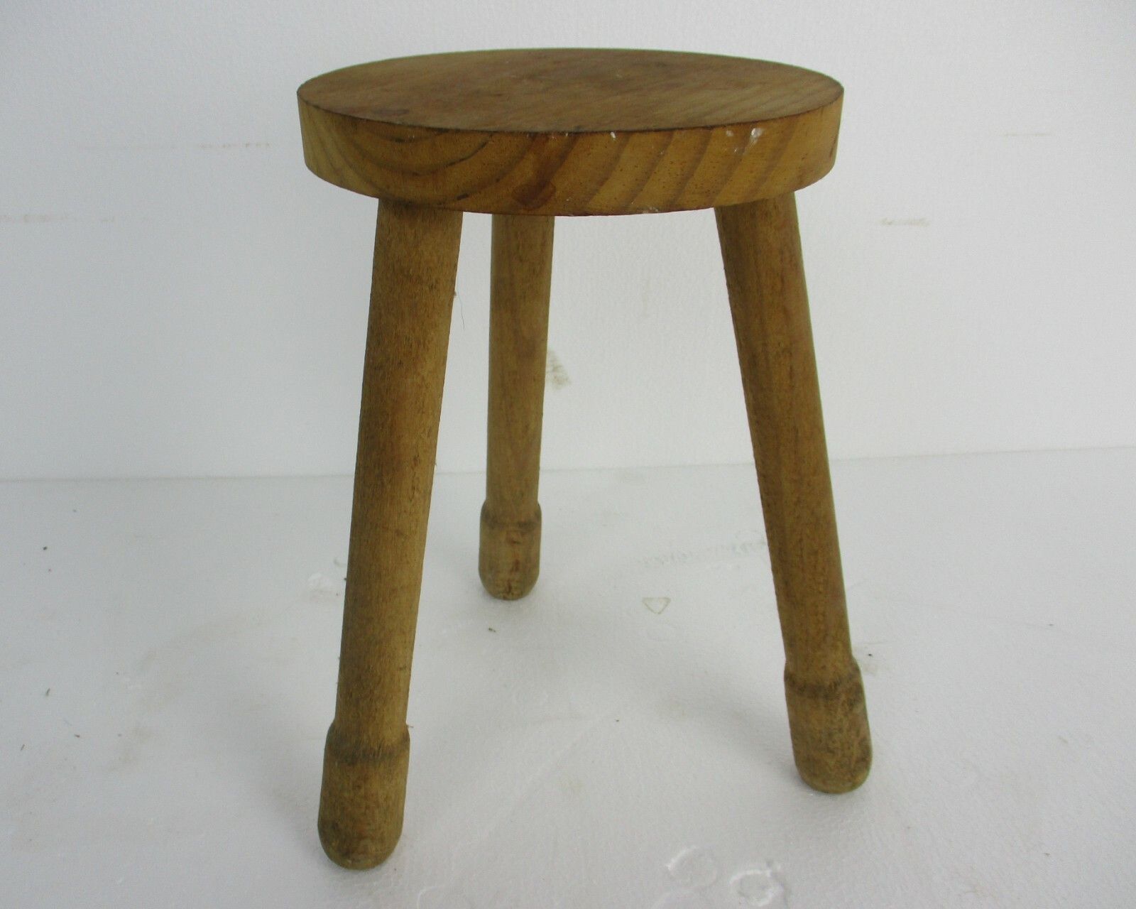 Vintage Hand Carved Wood Tripod Milking Stool Pedestal  Table Pedestal Country photo furniture