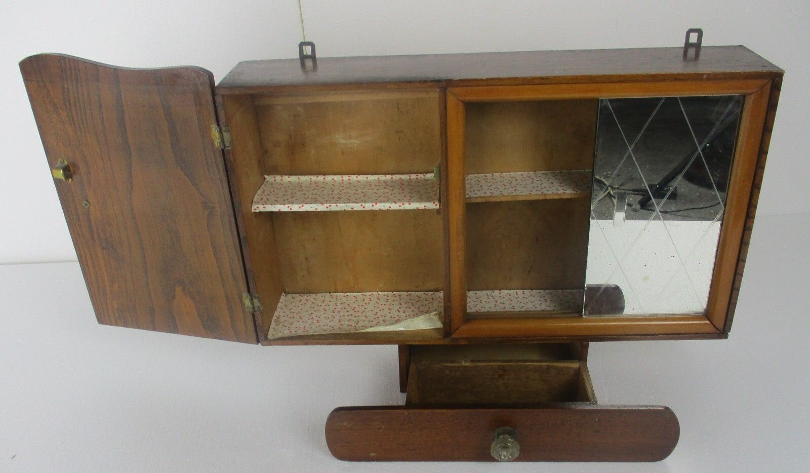 Double Apothecary Bathroom Medicine Kitchen Cabinet Wood Sliding Doors Art Deco photo buy