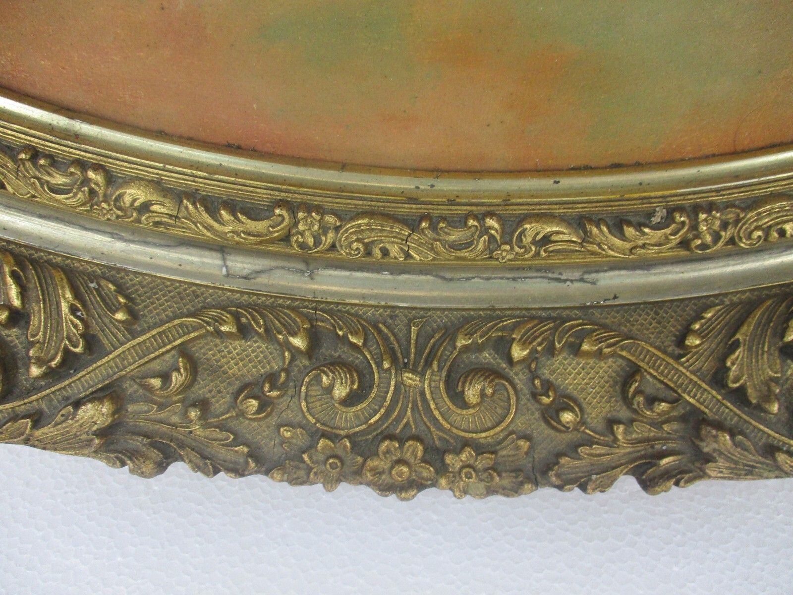 Oil Painting On Canvas Gorgeous Wooden Plaster Oval Frame Stil Life Vd Grachte photo 427.0