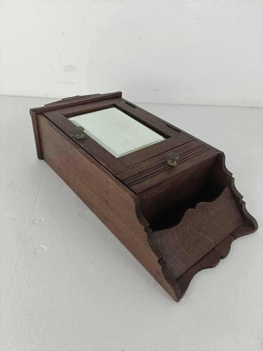 Antique Medicine Apothecary Bathroom Cabinet, Letter Box, Beveled Glass, Letter photo for sale