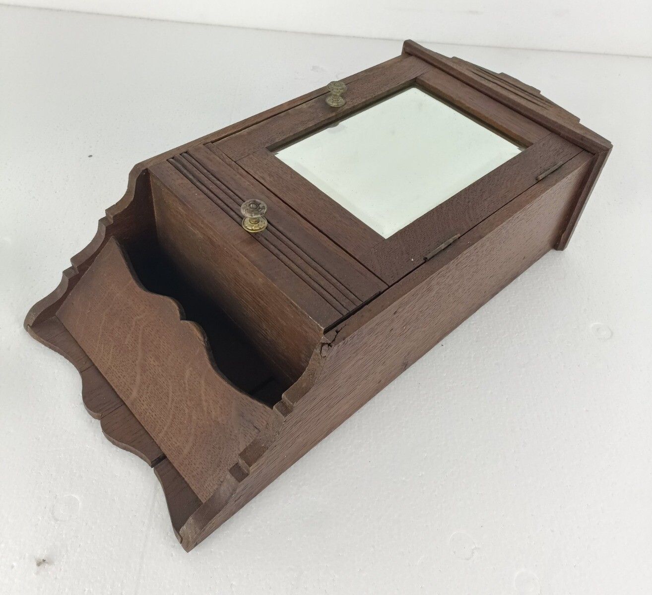 Antique Medicine Apothecary Bathroom Cabinet, Letter Box, Beveled Glass, Letter photo Furniture