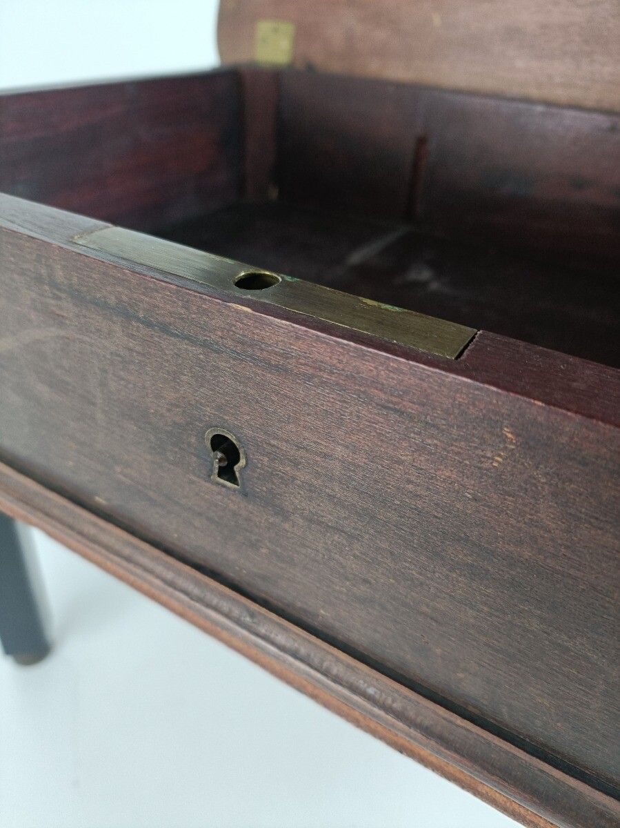 Small Cabinet Table Desk Trinket Vanity Box Carved Wood Antique Lovely Small photo buy