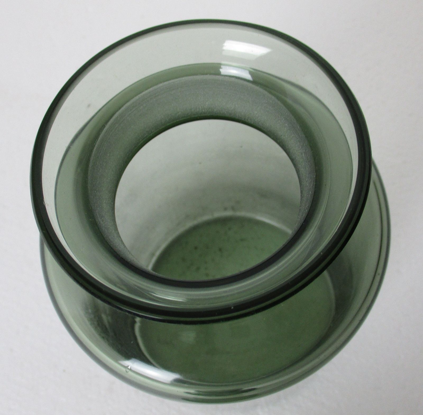 Art Glass Scandinavian Container  Lid Jar Etched Glass Apothecary Bottle  Mode photo vintage