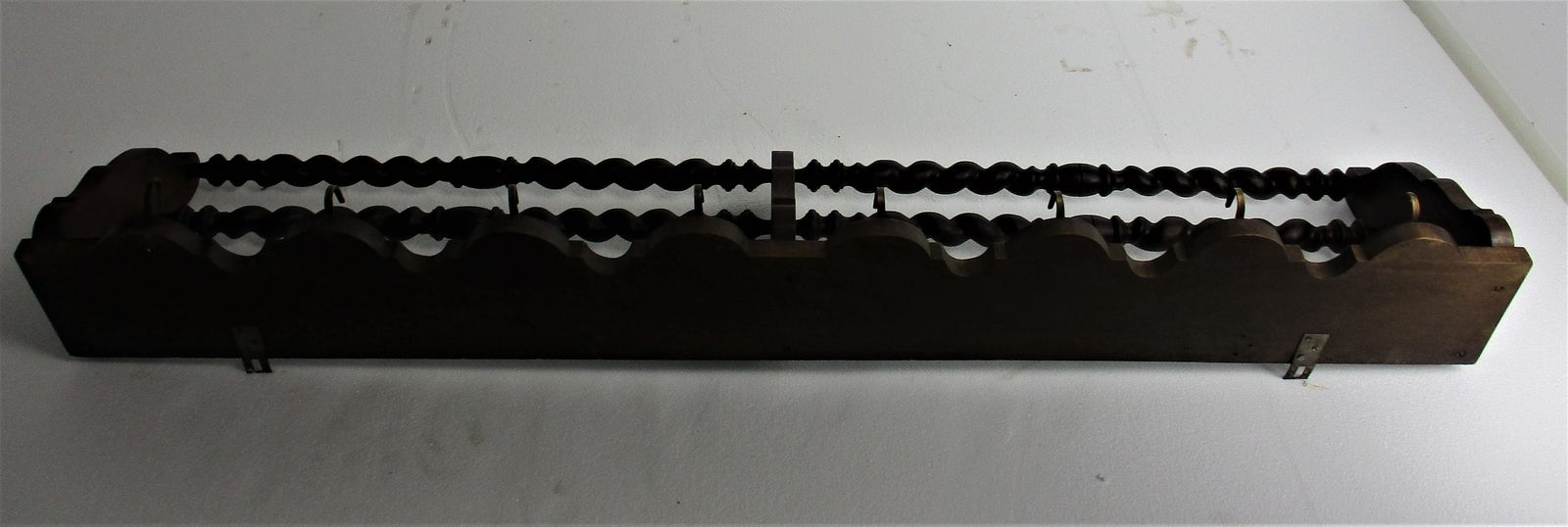 photo furniture Hand Carved Wood Barley Twist  Coat Hat Rack Antique Gorgeous Extremely Rare B