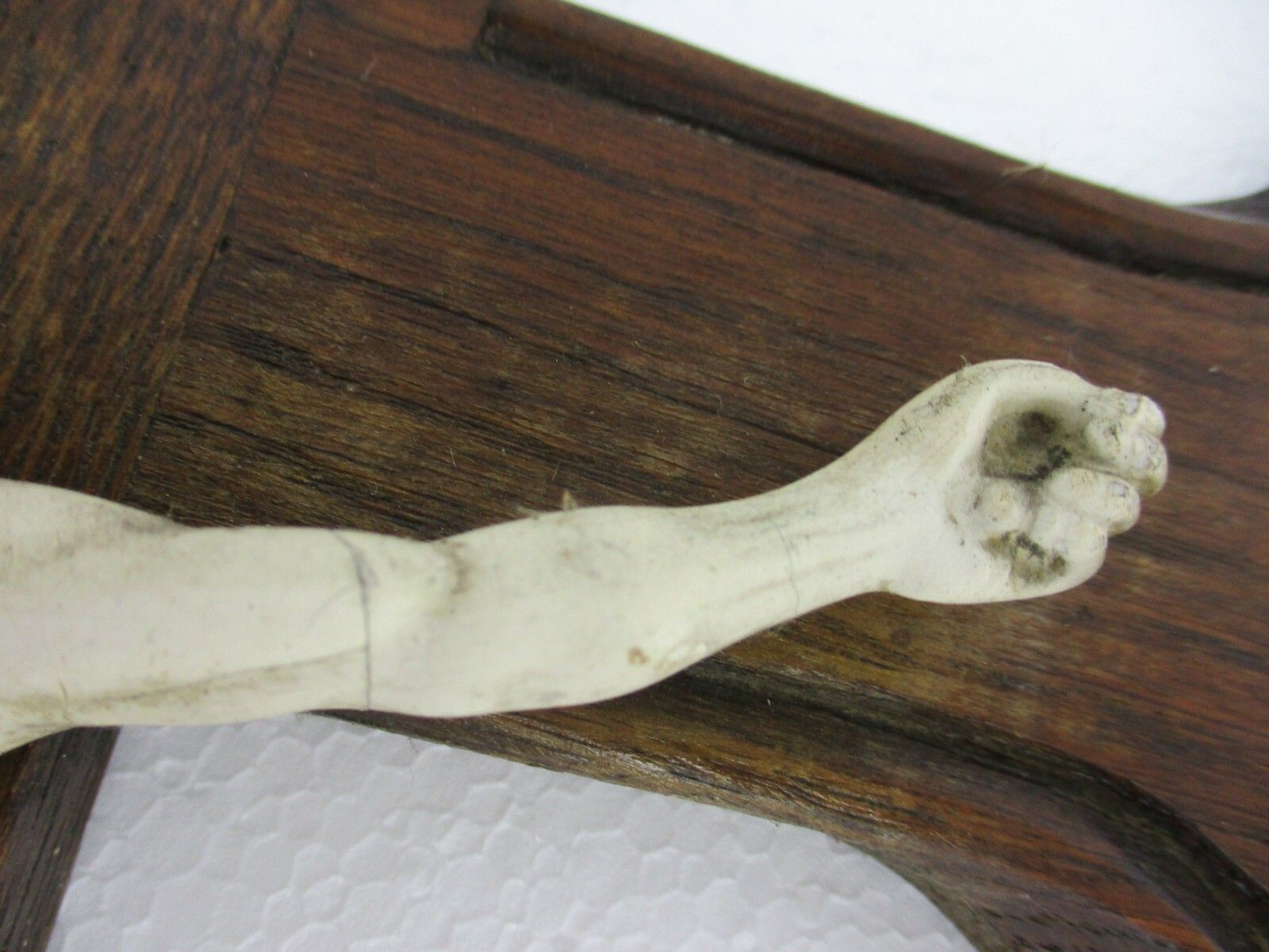 photo furniture Wall Hanging Wooden Crucifix Cross Plaster Corpus Christi Jesus Christ Vintage