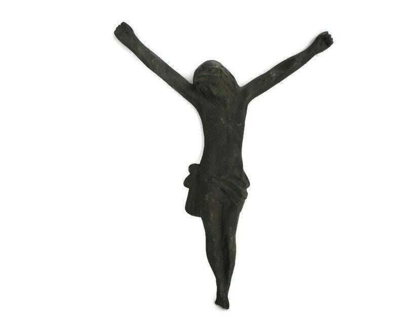 Gorgeous Antique Brass Bronze Corpus Jesus Christ Church 19th 20th Century 16.33