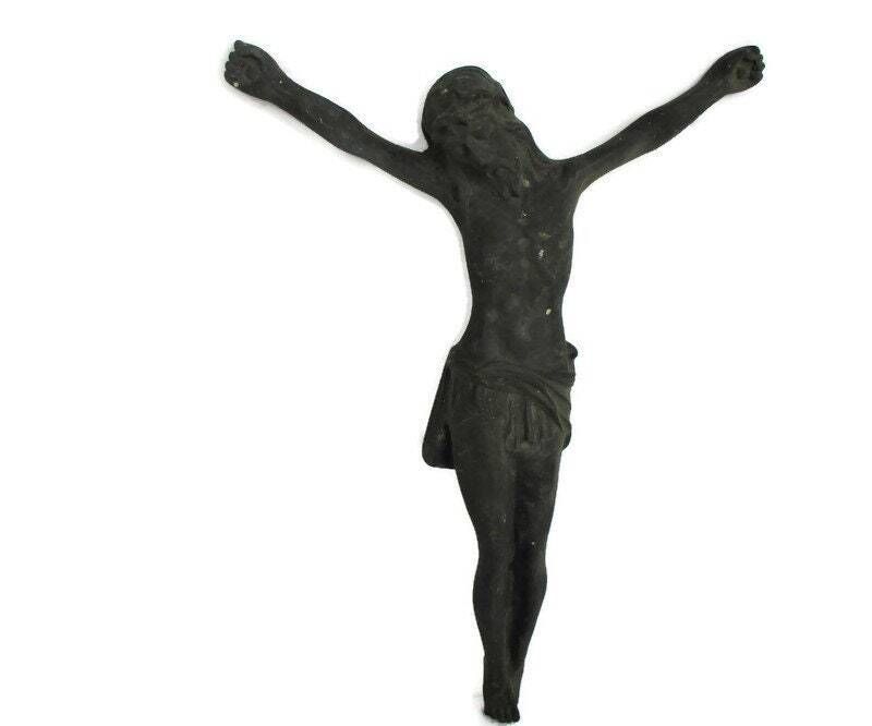 Gorgeous Antique Brass Bronze Corpus Jesus Christ Church 19th 20th Century 23.62