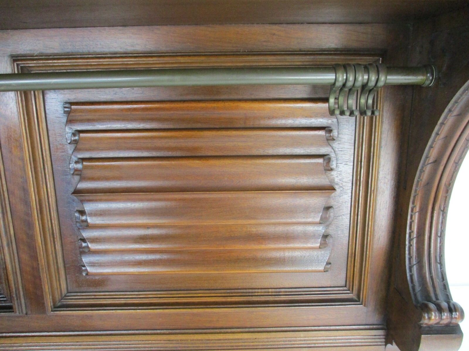 Xl Hand Carved Wood  Coat Hat Kitchen Hallway Rack Antique Lion Heads Exquisite photo 927.0