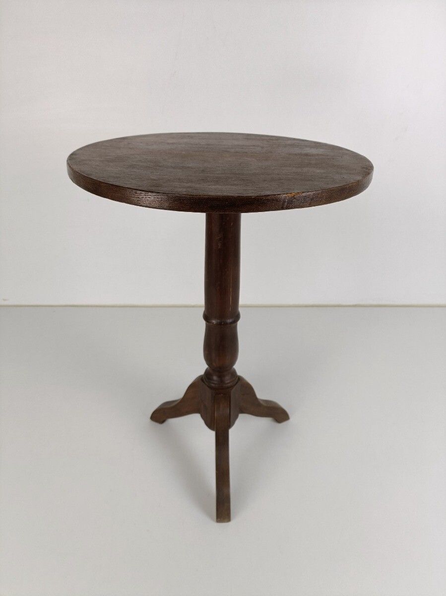 Wooden Side Coffee Table Pedestal Tripod Ornate Plant Stand Bonsai Stand Farmhou photo furniture