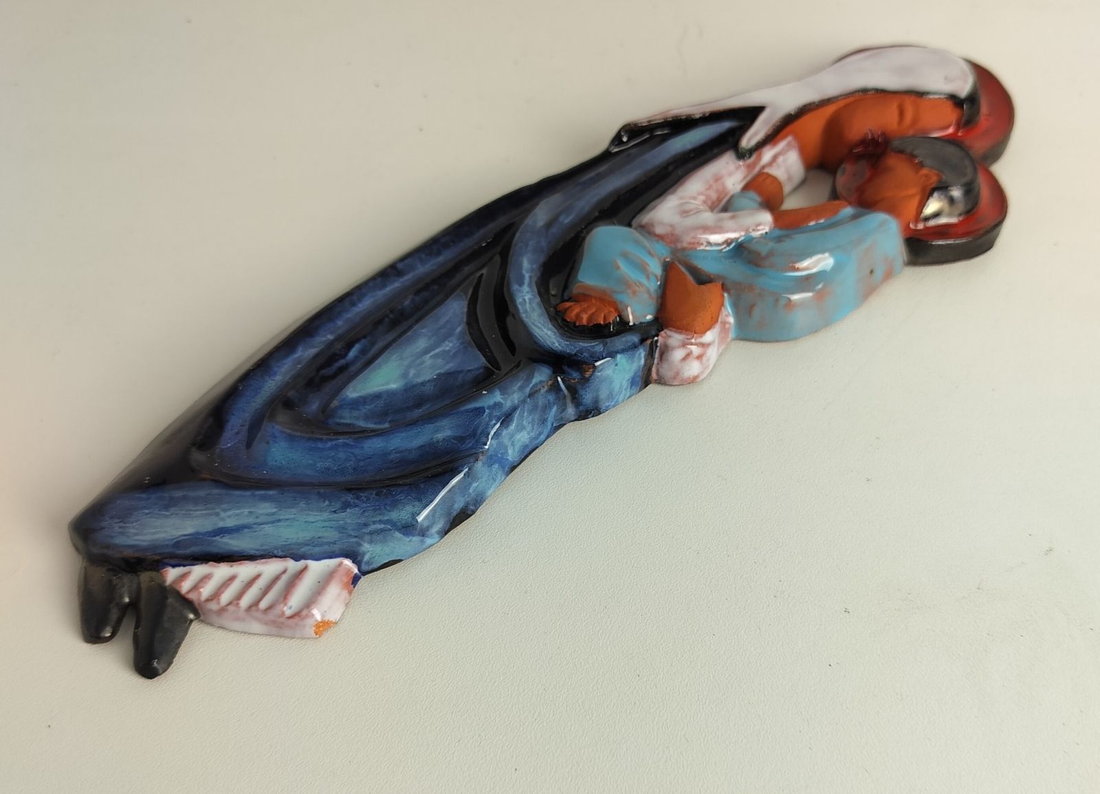 Ceramic Wall Hanging Yang France Madonna Our Lady Virgin Mary With Infant Jesus photo buy