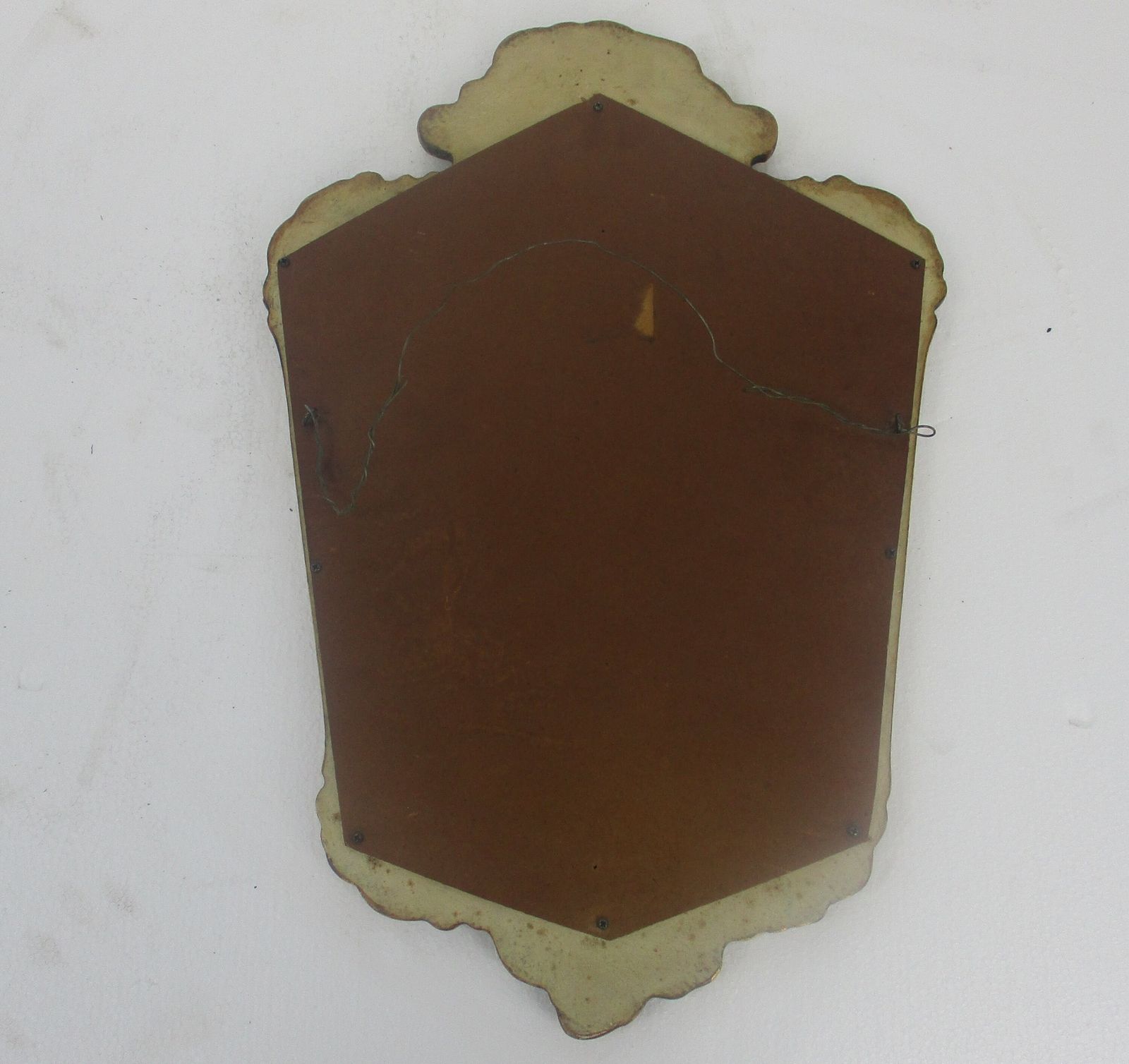 Ornate Mirror Resin Flowers  Gold Gilded Ornate Hollywood Regency Style photo vinterior