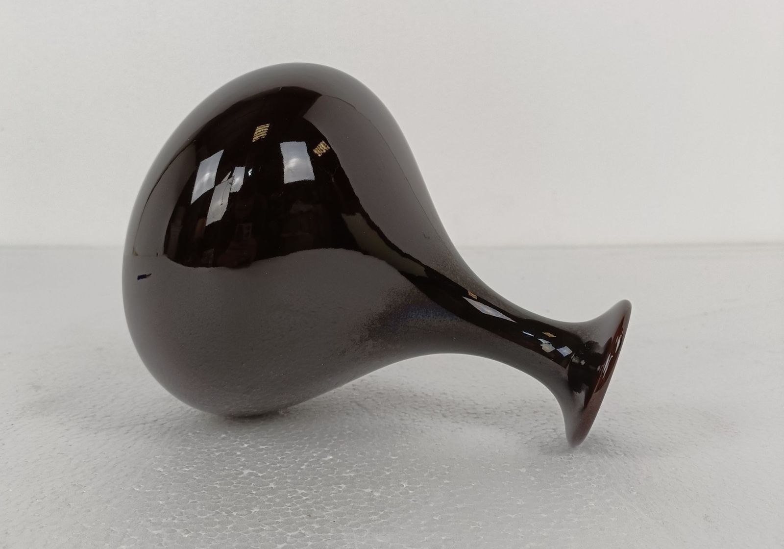 Pino Spagnolo Design Post Modern Vase  Sicart Italy Space Age Modernist Brown 70 photo furniture