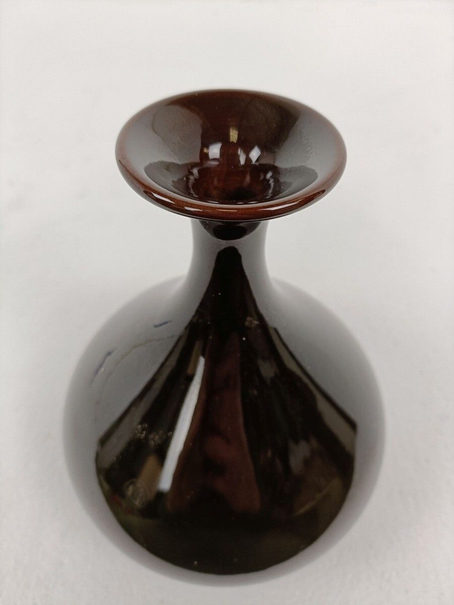 Pino Spagnolo Design Post Modern Vase  Sicart Italy Space Age Modernist Brown 70 photo for sale
