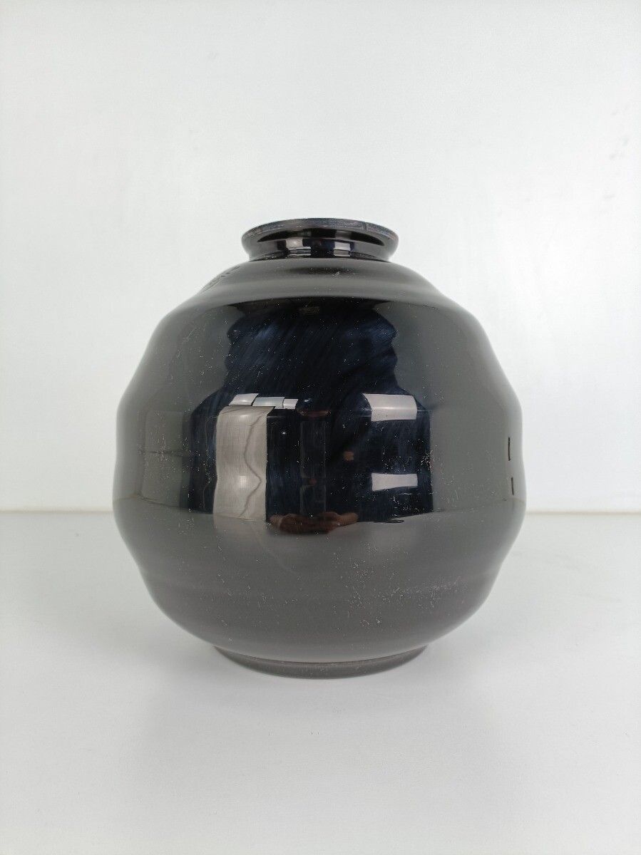 Art Deco Art Glass Vase Booms Glass, Belgium Signed F Merlin Hand Painted Flower photo Home Decor